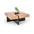 Konferenčný stolík RADIX 100x100 cm čierna/hnedá