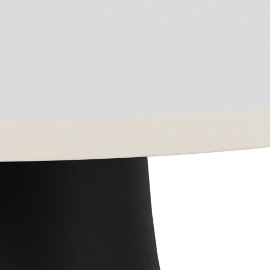 Konferenčný stolík SANTORINI pr. 45 cm biela/čierna/keramika