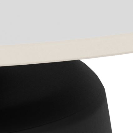 Konferenčný stolík SANTORINI priemer 70 cm biely/čierny/keramika