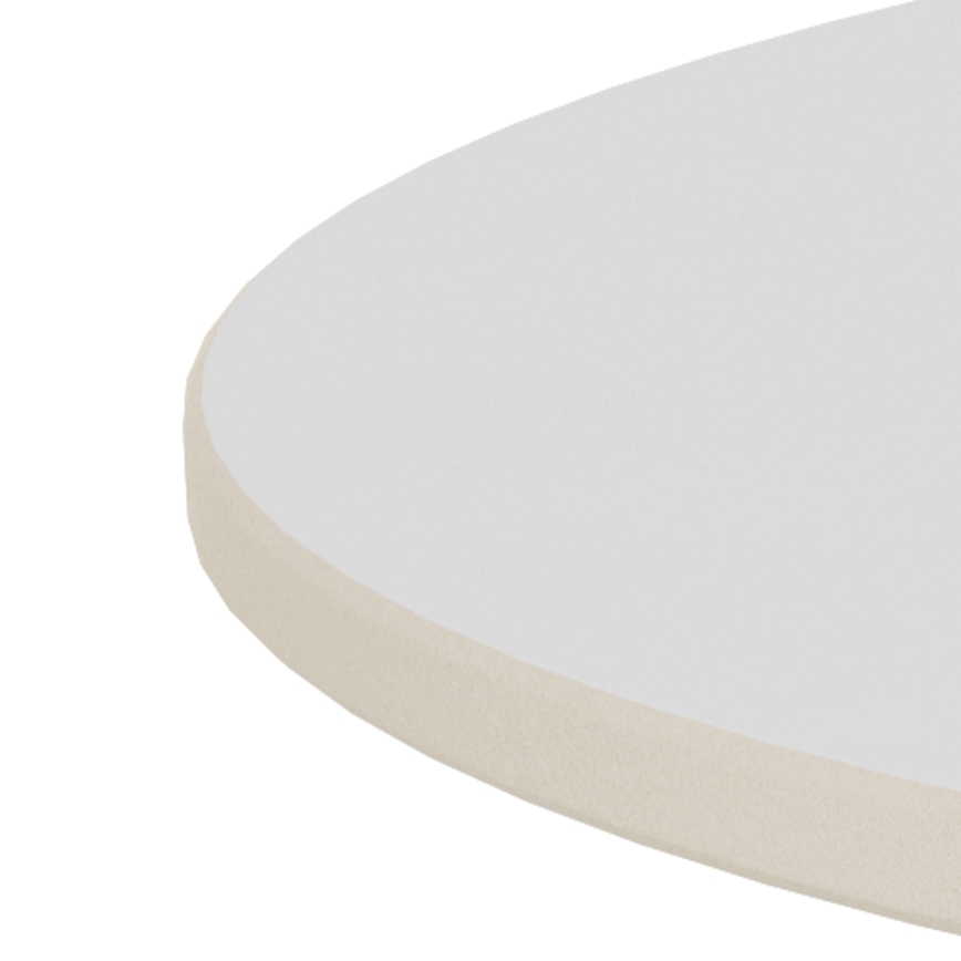 Konferenčný stolík SANTORINI priemer 70 cm biely/čierny/keramika