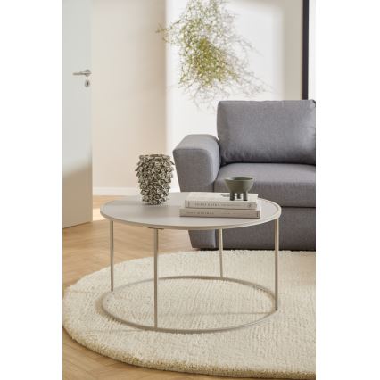 Konferenčný stolík SARON, priemer 80 cm, sivý