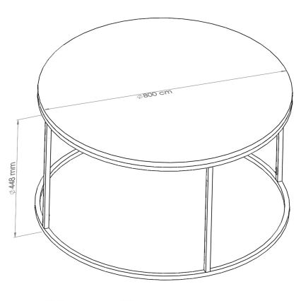 Konferenčný stolík STARTIS 80x45 cm čierna