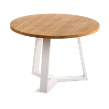 Konferenčný stolík TRILEG 48x70 cm biela/dub
