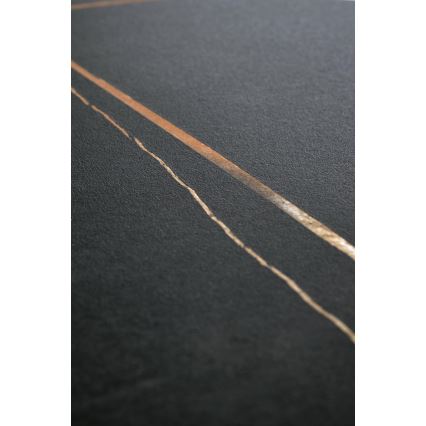 Konferenčný stolík VERO pr. 50 cm čierna/zlatá