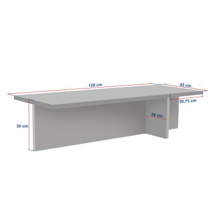 Konferenčný stolík VERUM 120x45 cm béžový