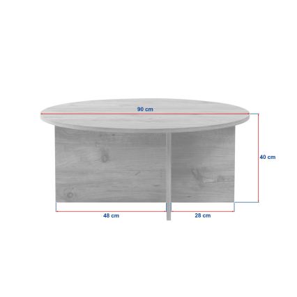 Konferenčný stolík VERUM pr. 90 cm borovica