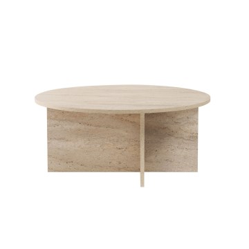 Konferenčný stolík VERUM priemer 90 cm travertín