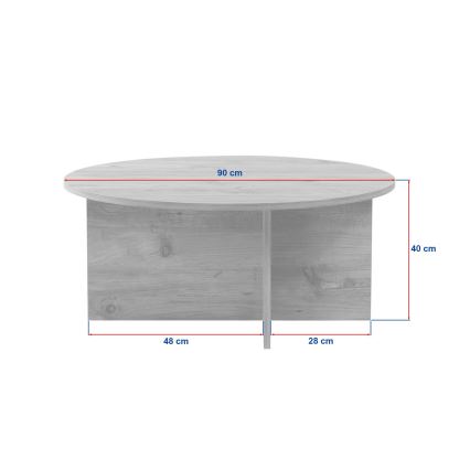 Konferenčný stolík VERUM priemer 90 cm travertín