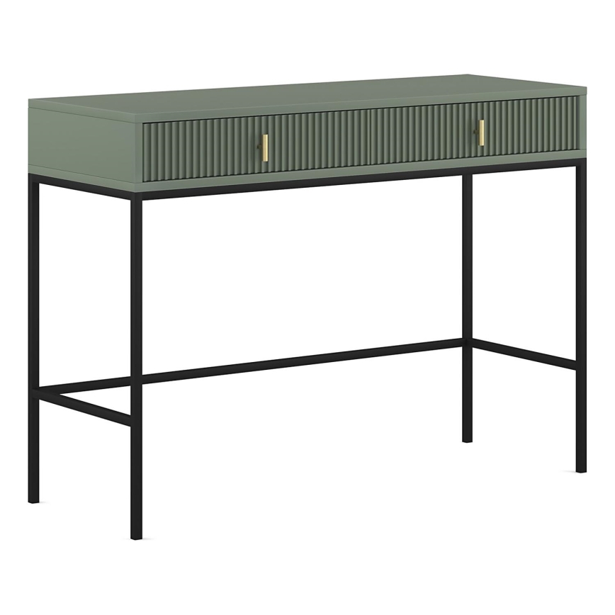 Konzolový stolík SUE zelená/čierna