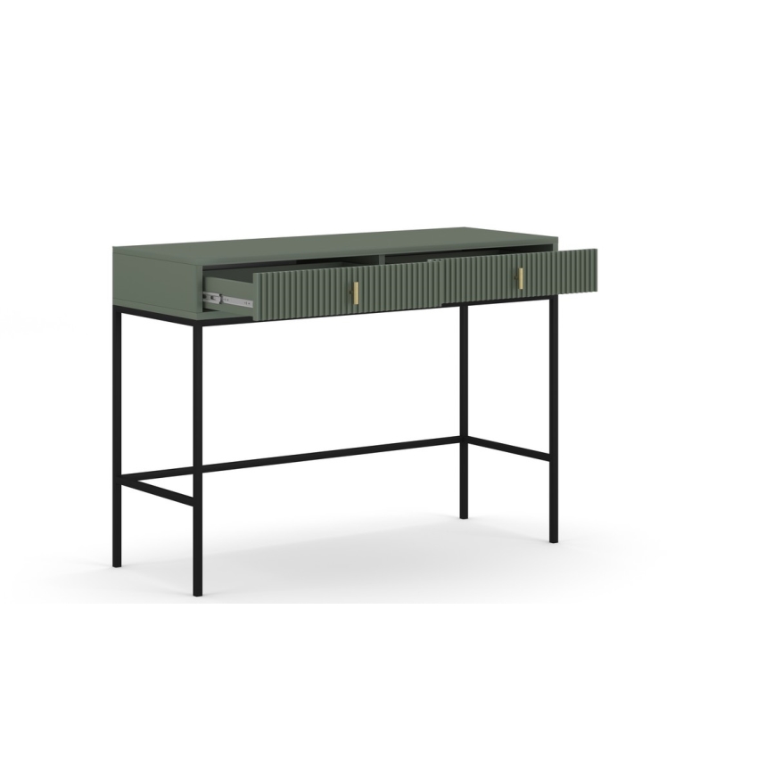 Konzolový stolík SUE zelená/čierna