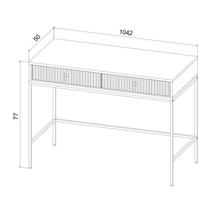 Konzolový stolík SUE zelená/čierna