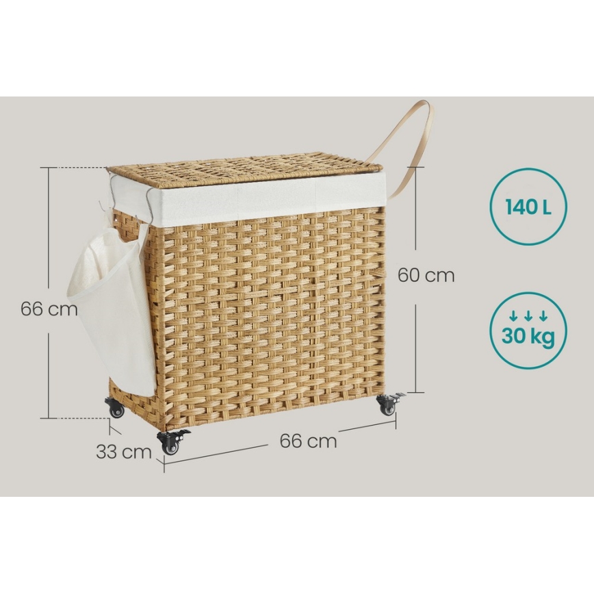 Kôš na bielizeň FLYN z ratanu