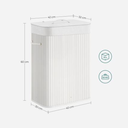 Kôš na bielizeň GUS biely