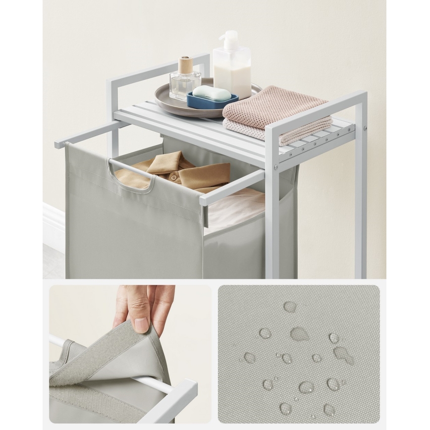 Koš na bielizeň REX biela