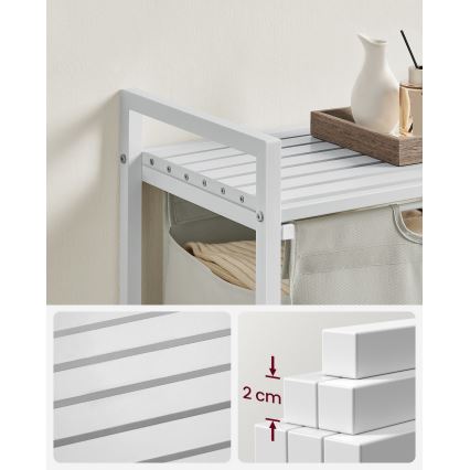 Koš na bielizeň REX biela