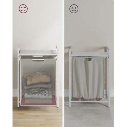 Koš na bielizeň REX biela