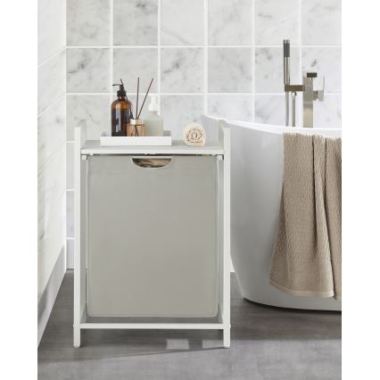 Koš na bielizeň REX biela