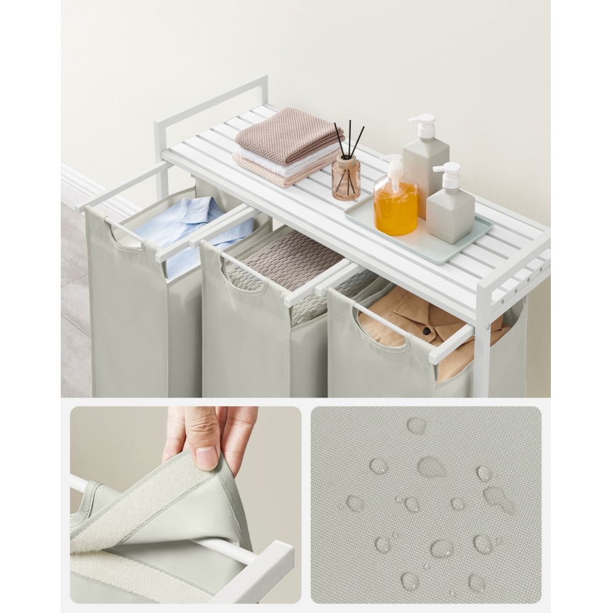 Kôš na bielizeň REX biely