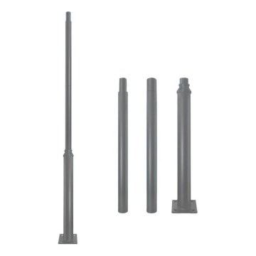 Kovová tyč pre stĺp vonkajšieho osvetlenia BASE, 3 m, sivá