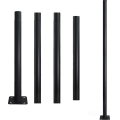 Kovová tyč pre stĺp vonkajšieho osvetlenia BASE, 4 m, priemer 60 mm, čierna
