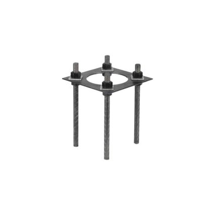 Kovová tyč pre stĺp vonkajšieho osvetlenia BASE, 4 m, priemer 60 mm, čierna