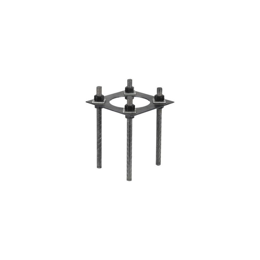 Kovová tyč pre stĺp vonkajšieho osvetlenia BASE, 4 m, priemer 60 mm, čierna