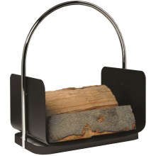 Kovový kôš na drevo s držadlom 50x41 cm antracit