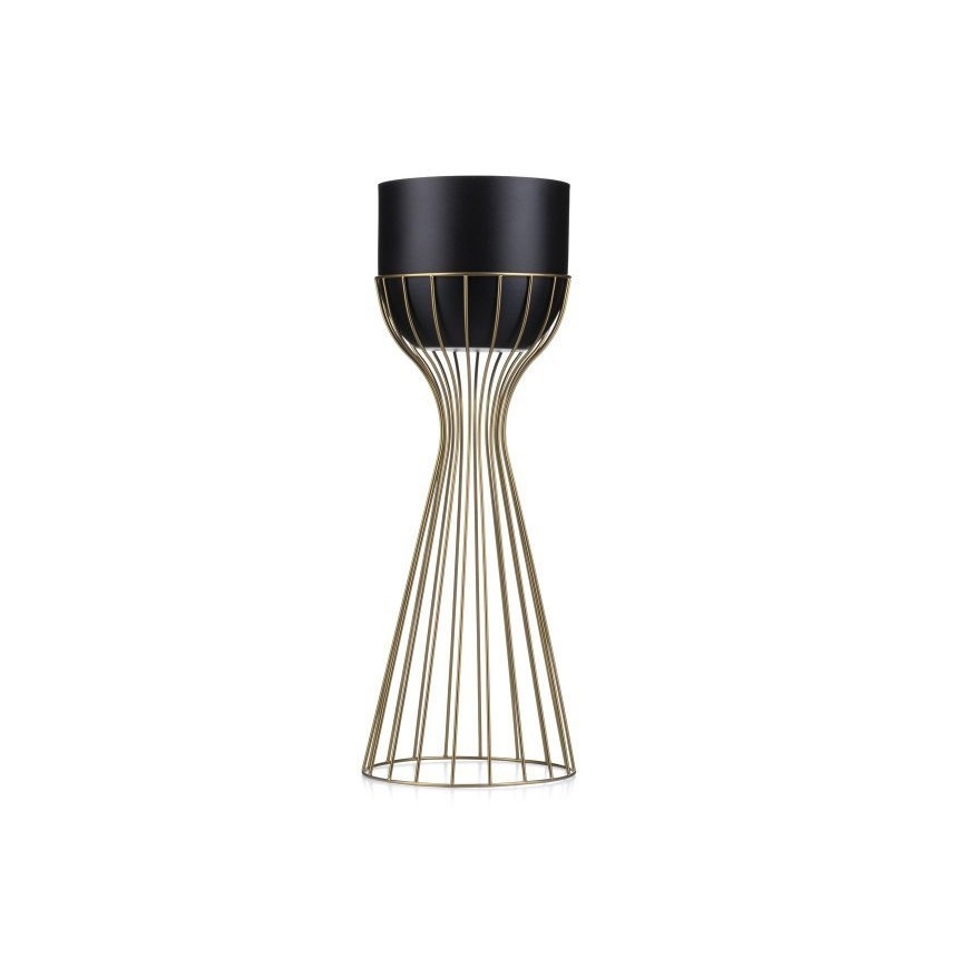 Kovový kvetináč LOFT 56x20 cm zlatá/čierna