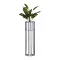 Kovový kvetináč LOFT 70x20 cm čierna/biela