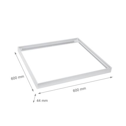 Kovový rám na inštaláciu LED panelov 600x600 mm biela