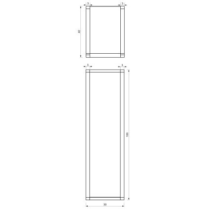Kovový stojan na drevo 100x30 cm čierna