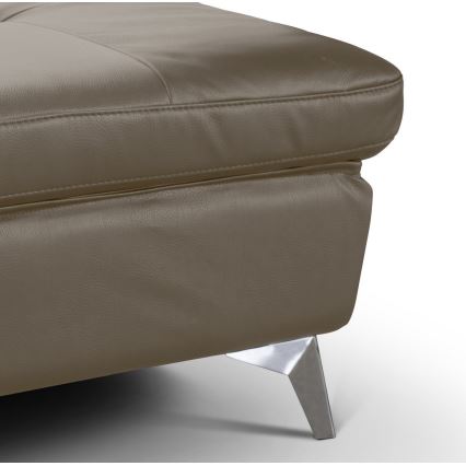 Kožený taburet SALERNO II 66x100 cm hnedá