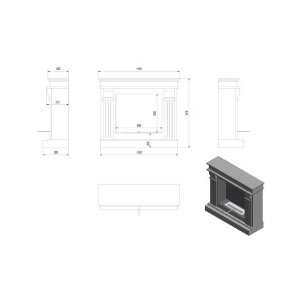 Kratki - BIO krb 97,9x115 cm 3kW biela