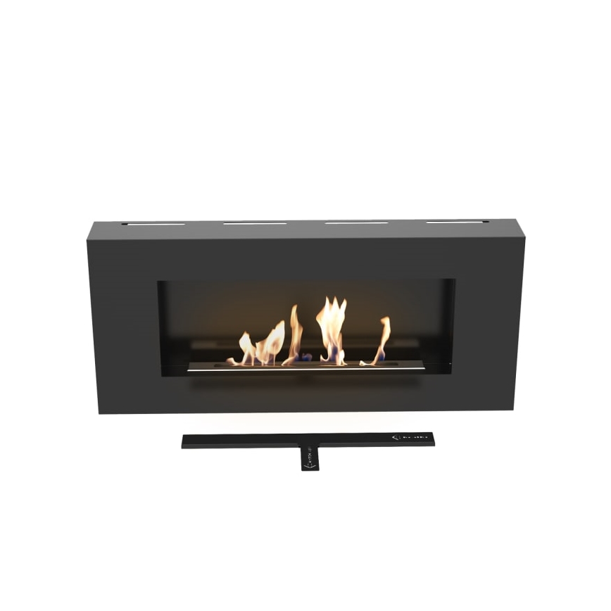 Kratki - Nástenný BIO krb 40x90 cm 1,5kW čierna