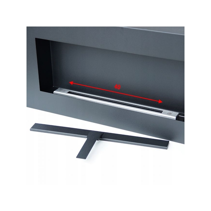 Kratki - Nástenný BIO krb 40x90 cm 1,5kW čierna