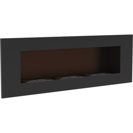 Kratki - Vstavaný BIO krb 40x120 cm 3x1,1kW čierna