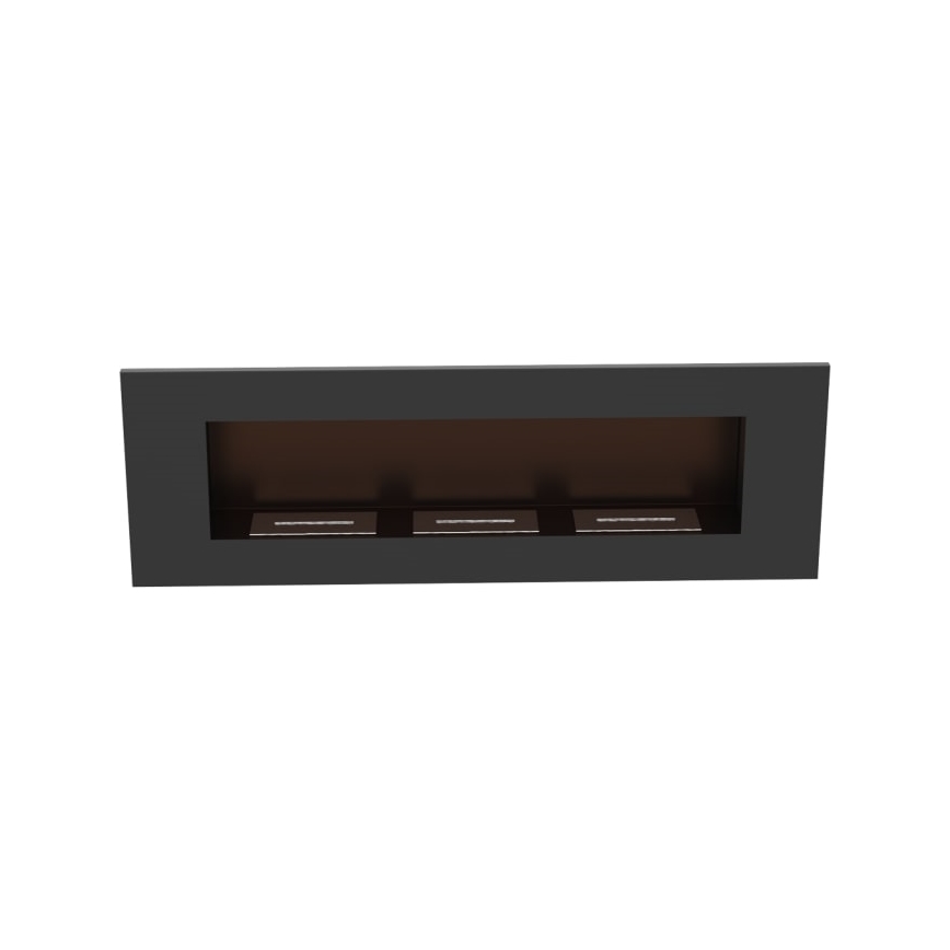Kratki - Vstavaný BIO krb 40x120 cm 3x1,1kW čierna