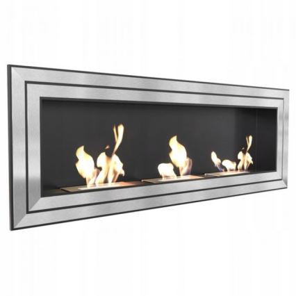 Kratki - Vstavaný BIO krb 65x180 cm 3x2,5kW chróm