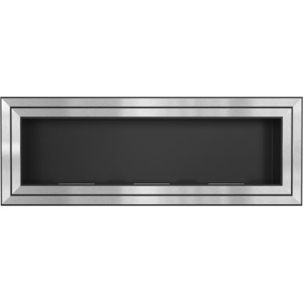Kratki - Vstavaný BIO krb 65x180 cm 3x2,5kW lesklý chróm