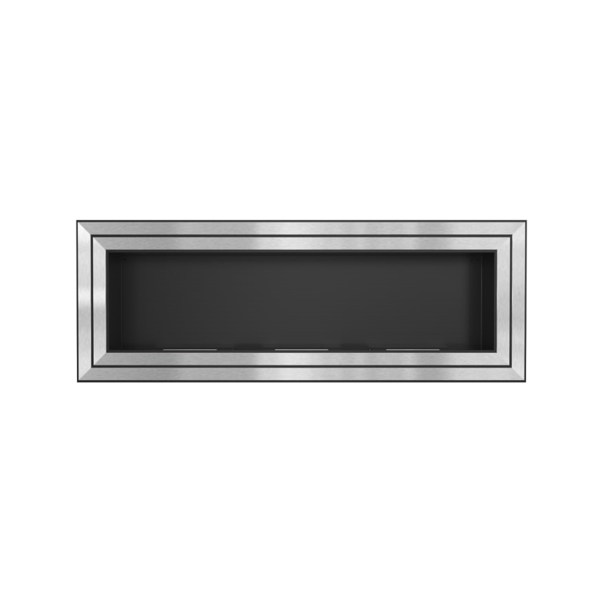 Kratki - Vstavaný BIO krb 65x180 cm 3x2,5kW lesklý chróm