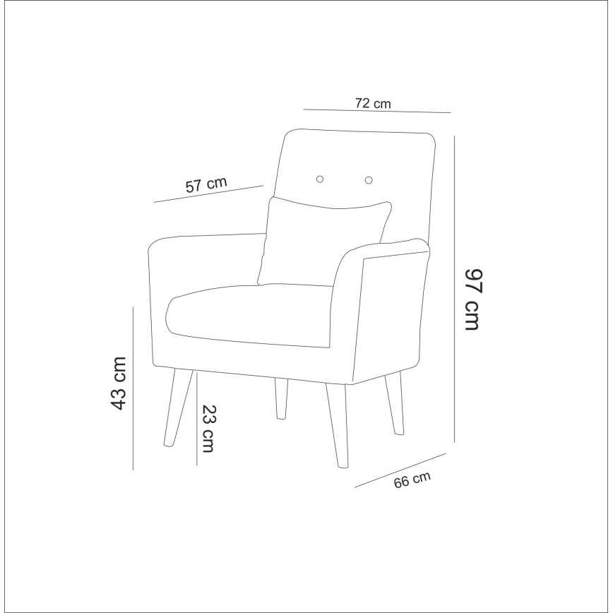 Kreslo NIMO krémové