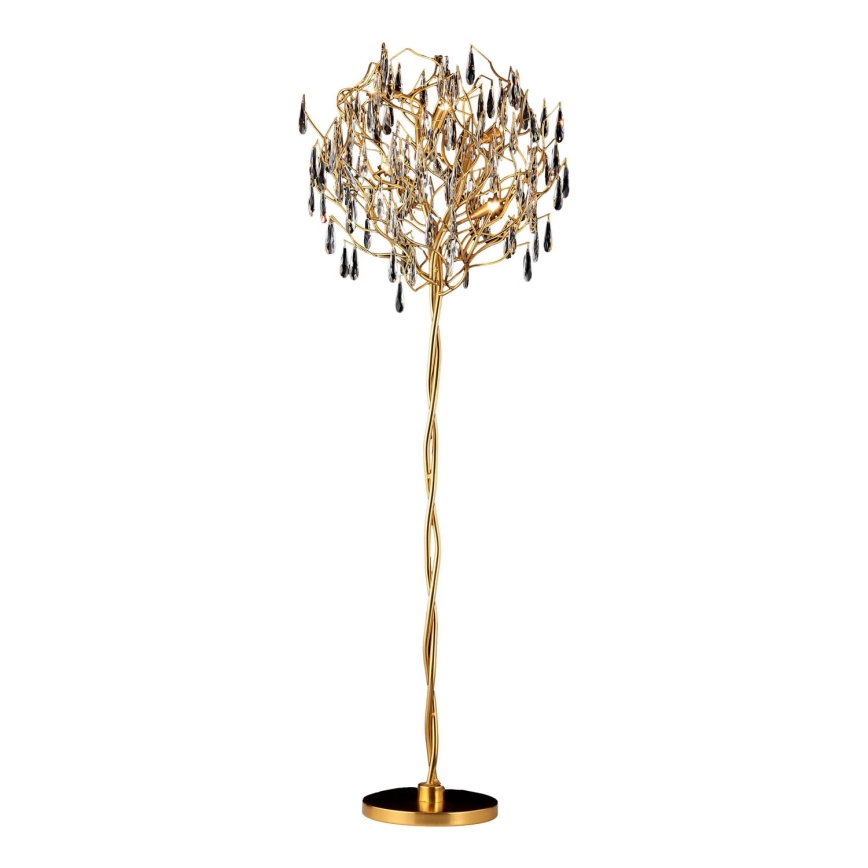Krištáľová stojacia lampa 5xG9/40W/230V zlatá