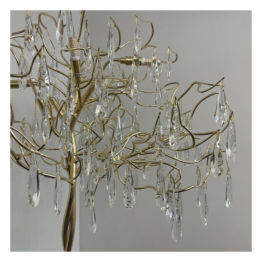 Krištáľová stojacia lampa 5xG9/40W/230V zlatá