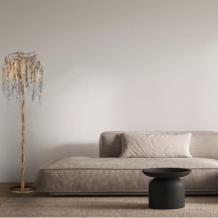 Krištáľová stojacia lampa 5xG9/40W/230V zlatá