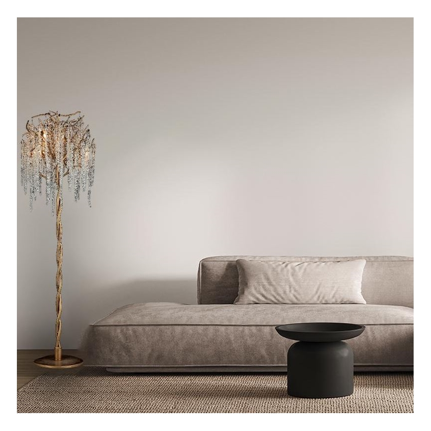 Krištáľová stojacia lampa 5xG9/40W/230V zlatá