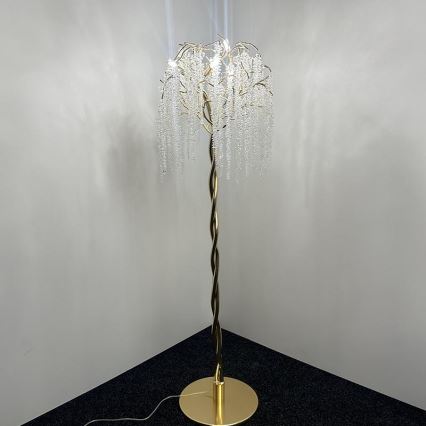 Krištáľová stojacia lampa 5xG9/40W/230V zlatá
