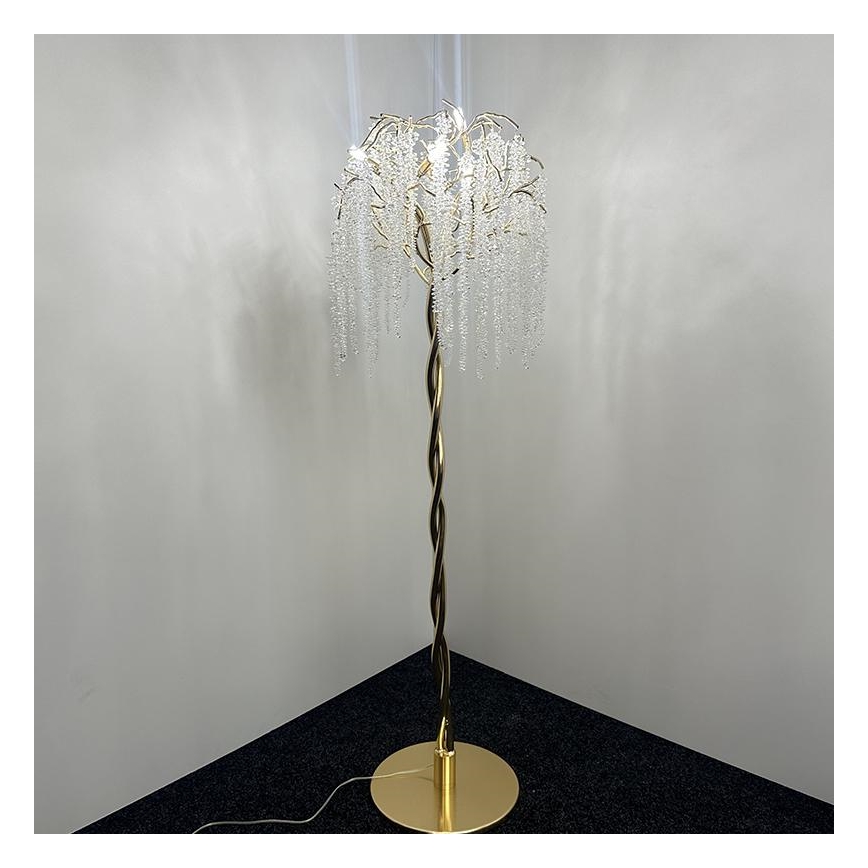 Krištáľová stojacia lampa 5xG9/40W/230V zlatá