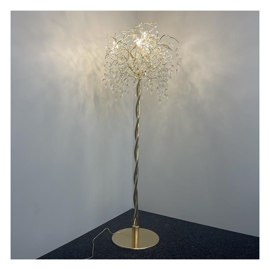 Krištáľová stojacia lampa 5xG9/40W/230V zlatá