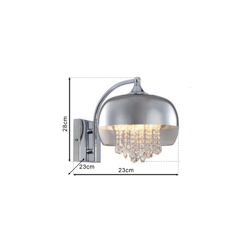 Krištáľové nástenné svietidlo LUNA 1xE14/40W/230V