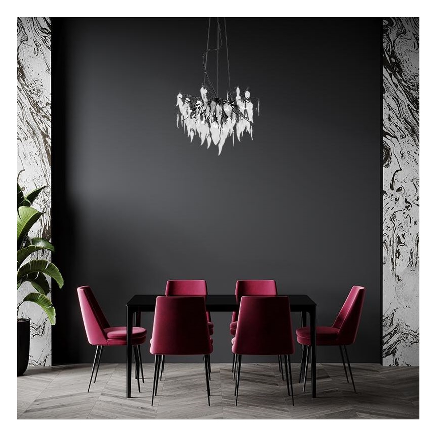 Krištáľový luster na lanku 10xG9/40W/230V čierna